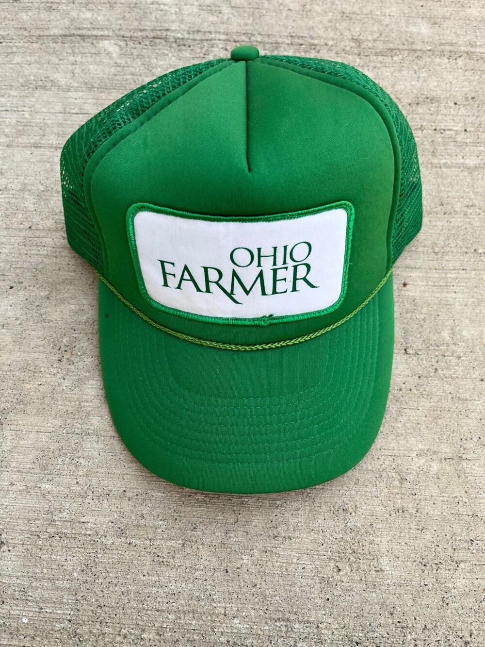 Vintage Ohio Farmer Snapback Trucker Baseball Hat Cap Mesh Patch
